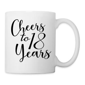 Prost auf 18 Jahre 18. Geburtstag - Tasse - Weiß - Rechts