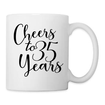35. Geburtstag Männer Frauen Jubiläum 35 Jahre alt - Tasse - Weiß - Rechts