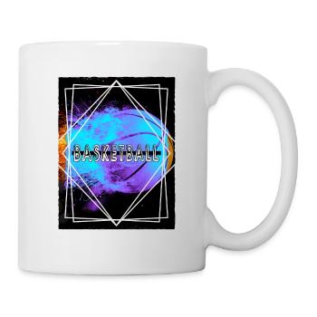 Basketball Basketballer Feuer Sport Spieler Fan - Tasse - Weiß - Rechts