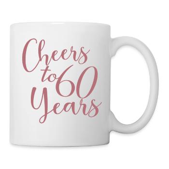 60. Geburtstag Frauen für sie Prost auf 60 Jahre alt - Tasse - Weiß - Rechts