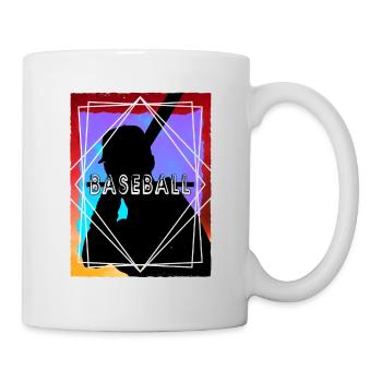 Baseball Baseballspieler USA Sport Vintage Retro - Tasse - Weiß - Rechts