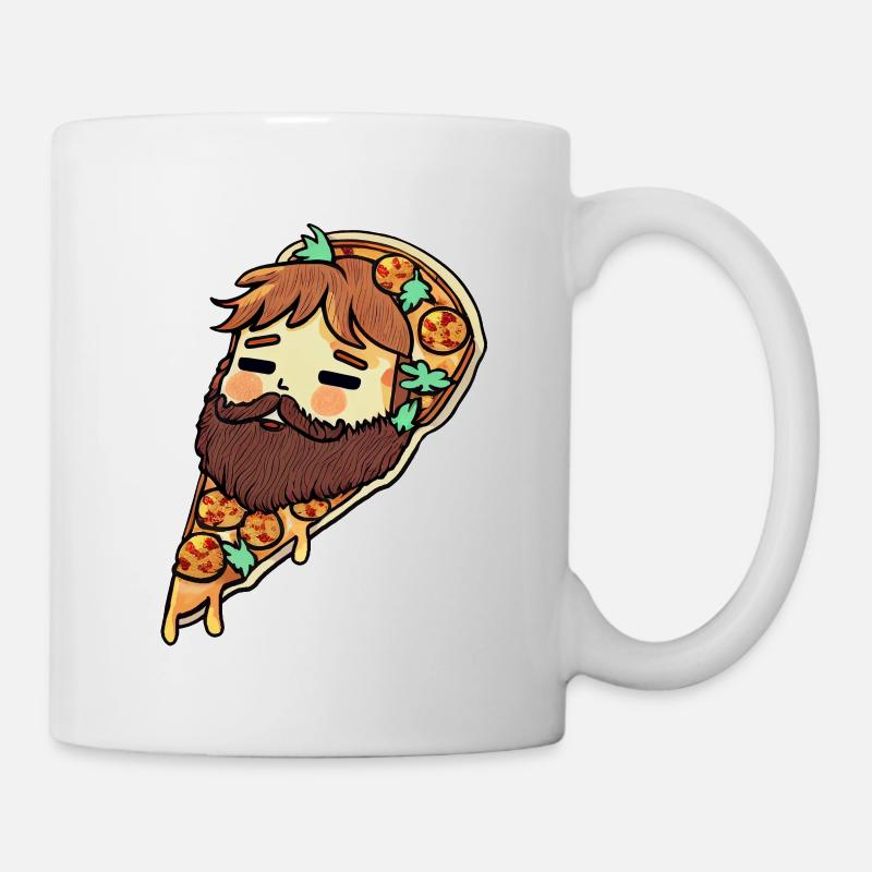 Tête dans la pizza - Mug blanc - blanc