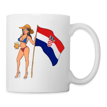 Hot Fan Girl Croatia - Mug - white - Right
