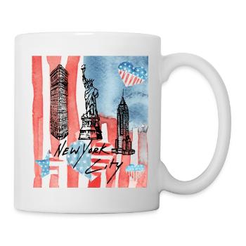 USA, Freiheitsstatue, New York. - Tasse - Weiß - Rechts