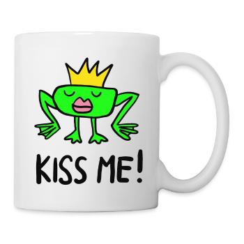 Prince grenouille, embrasse-moi ! - Mug blanc - blanc - Droite