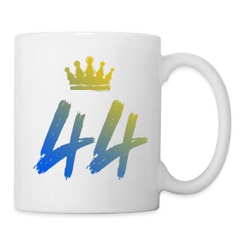 44 Zahl Krone - Tasse - Weiß - Rechts