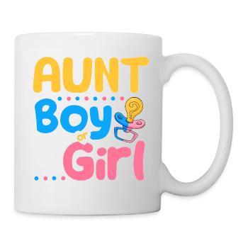 Pink or Blue Aunt Loves You Best Auntie Ever Aunt - Tasse - Weiß - Rechts