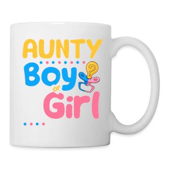 Pink or Blue Aunty Loves You Best Auntie Ever - Tasse - Weiß - Rechts
