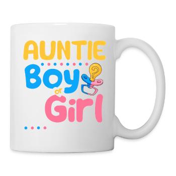 Pink or Blue Auntie Loves You Best Aunt Ever Aunt - Tasse - Weiß - Rechts