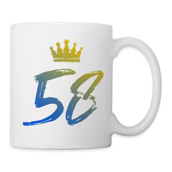 58 Couronne numérique - Mug blanc - blanc - Droite
