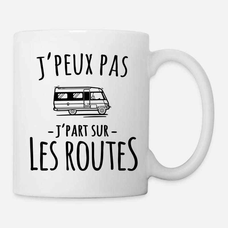 J'peux pas je part sur les routes - cadeau - Mug blanc - blanc