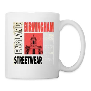 Birmingham Angleterre Royaume-Uni City Skyline Vintage Rétro - Mug blanc - blanc - Droite