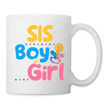 Pink or Blue Sis Loves You Best Sister Ever Big - Tasse - Weiß - Rechts