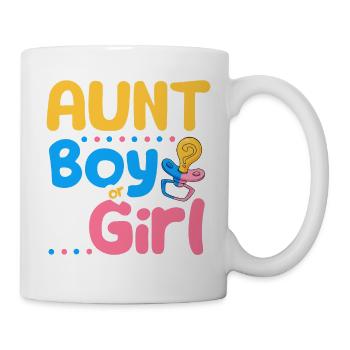 Pink or Blue Aunt Loves You Best Auntie Ever Aunt - Tasse - Weiß - Rechts