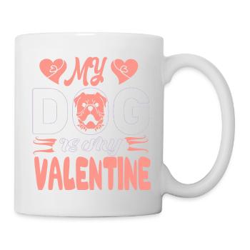 Mon chien est mon Valentin - Mug blanc - blanc - Droite