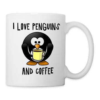 I love penguins and coffee - Penguin - fun4m3 - Mug - white - Right