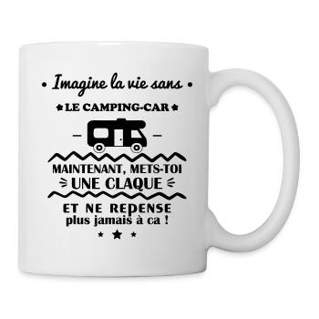 Imagine la vie sans le camping-car,camping-cariste - Mug blanc - blanc - Droite
