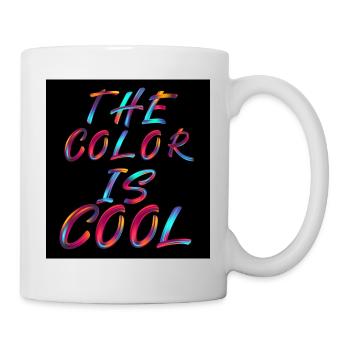buntes Thema, Bild in Farbe - Tasse - Weiß - Rechts