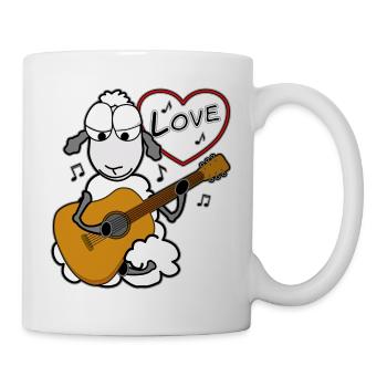 Akustische Gitarre spielen - Tasse - Weiß - Rechts