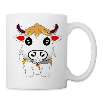 Kuh süß Tier Bauernhof lustig Kühe Tiere neu 8 - Tasse - Weiß - Rechts