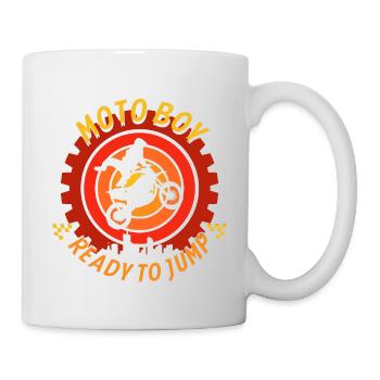 Thème motocross, moto boy. Moto jump, sport. - Mug blanc - blanc - Droite