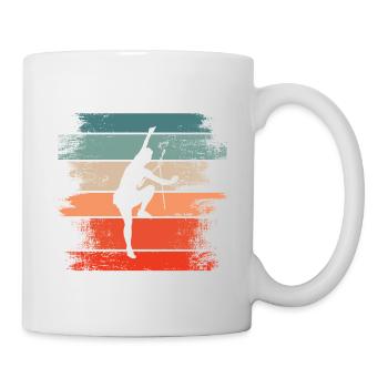 Geschenkidee Kletterin Bergsterigerin Frauenpower - Tasse - Weiß - Rechts