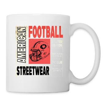 American Football Helm Vintage Retro USA Sport - Tasse - Weiß - Rechts