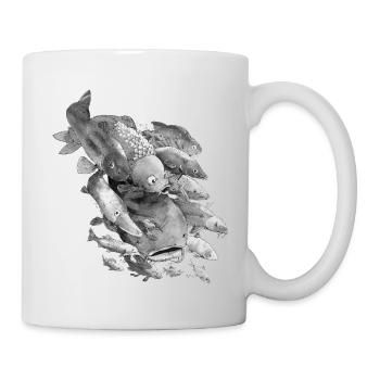Angler T-Shirt - Tasse - Weiß - Rechts