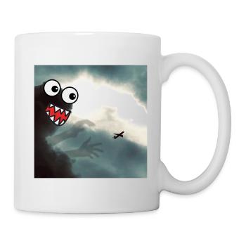 Un avion dans les nuages. Pour les fans d’aviation et du ciel. - Mug blanc - blanc - Droite