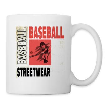 Baseball Baseballspieler USA Sport Vintage Retro - Tasse - Weiß - Rechts