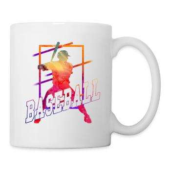 Joueur de baseball Joueur de baseball Vintage Coloré - Mug blanc - blanc - Droite