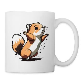 Eichhoernchen Squrirrel Comic Cute Kawaii 11 - Tasse - Weiß - Rechts