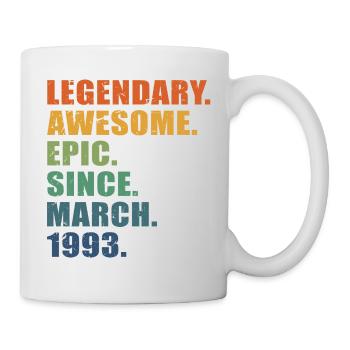 30e anniversaire, mars 1993, 30e anniversaire - Mug blanc - blanc - Droite