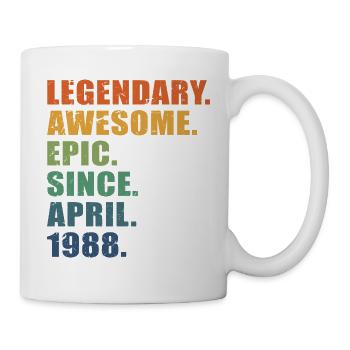 35e anniversaire, avril 1988, 35e anniversaire - Mug blanc - blanc - Droite