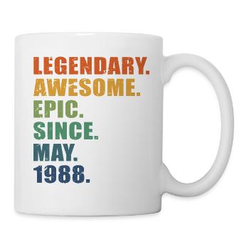 35e anniversaire, mai 1988, 35e anniversaire - Mug blanc - blanc - Droite