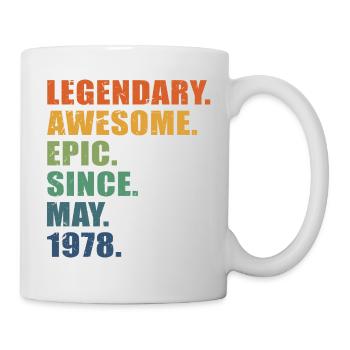 45e anniversaire, mai 1978, 45e anniversaire - Mug blanc - blanc - Droite