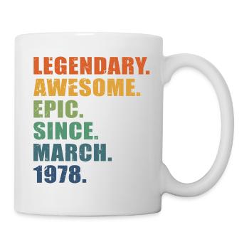 45e anniversaire, mars 1978, 45e anniversaire - Mug blanc - blanc - Droite