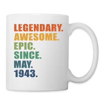 80e anniversaire, mai 1943, 80e anniversaire - Mug blanc - blanc - Droite