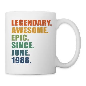 35e anniversaire, juin 1988, 35e anniversaire - Mug blanc - blanc - Droite