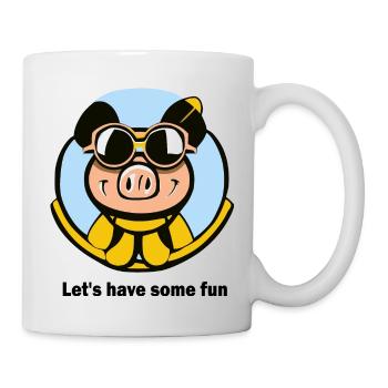 S’amuser avec le cochon - Mug blanc - blanc - Droite
