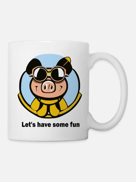 Fun with the pig - Mug - white