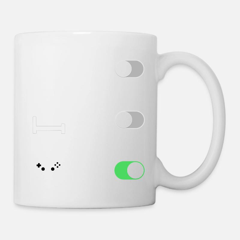 icon arbeiten schlafen zocken - Tasse - Weiß