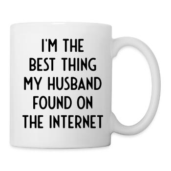 Couple qui s’est rencontré en ligne Mari Ehefra - Mug blanc - blanc - Droite