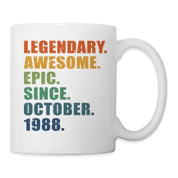 35e anniversaire, octobre 1988, 35e anniversaire - Mug blanc - blanc - Droite