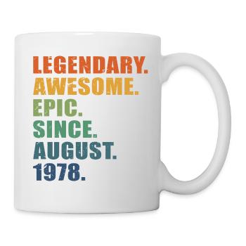 45e anniversaire, août 1978, 45e anniversaire - Mug blanc - blanc - Droite