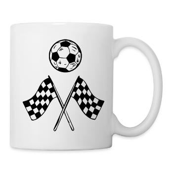 Fußball Soccer - Tasse - Weiß - Rechts