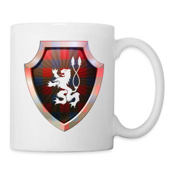 Schild Logo eSports Emblem Schwert Wappen Symbol Löwe - Tasse - Weiß - Rechts
