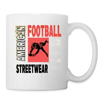 American Football Spieler Vintage Retro USA Sport - Tasse - Weiß - Rechts