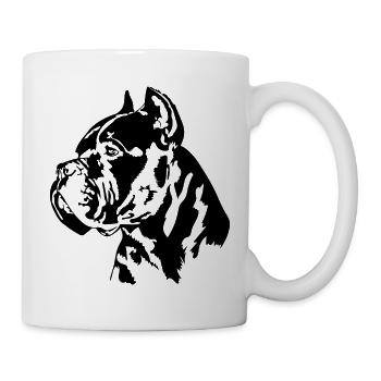 CANE CORSO Hunde Portrait Hund Wilsigns - Tasse - Weiß - Rechts