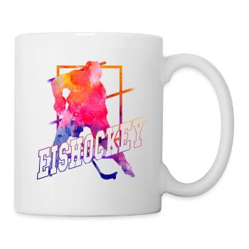 Eishockey Eishockeyspieler Spieler Vintage Retro - Tasse - Weiß - Rechts